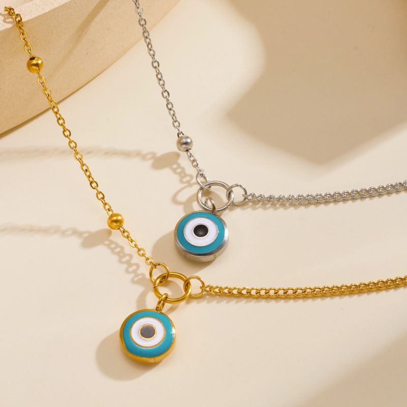 Gold Stainless Steel Eye Anklet
