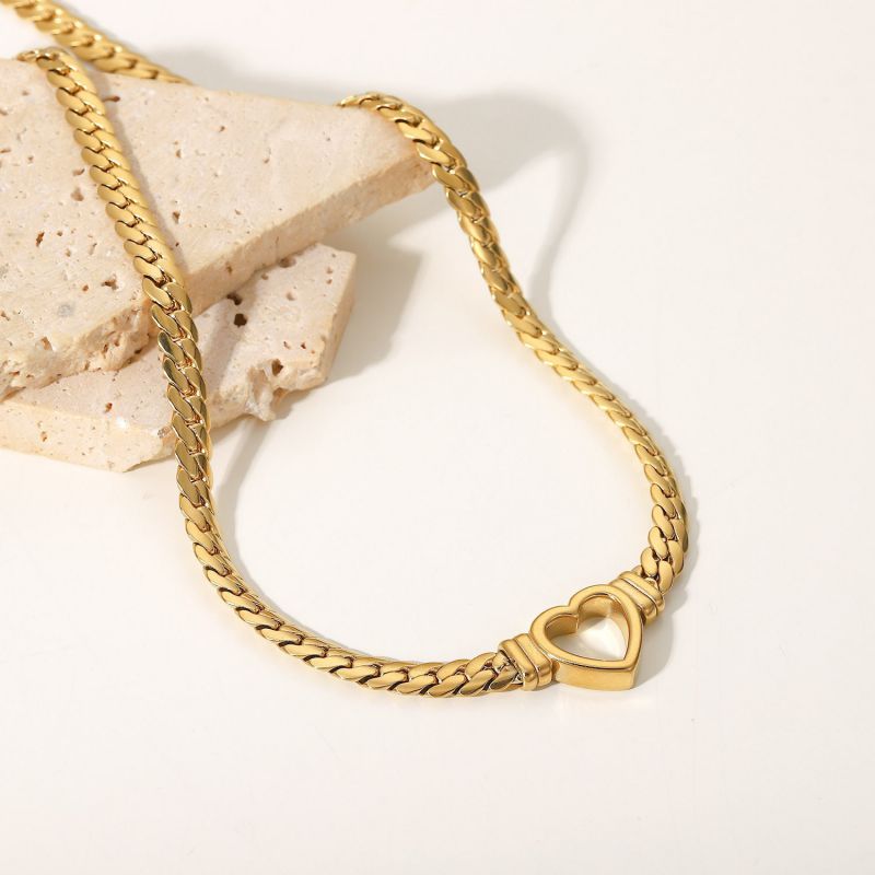 Gold Bracelet Titanium Steel Hollow Heart Bracelet