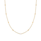 Black Mirror Necklace Gold Titanium Steel Diamond-encrusted Oval Necklace