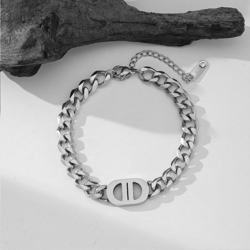 Steel Bracelet Titanium Steel Letter Bracelet