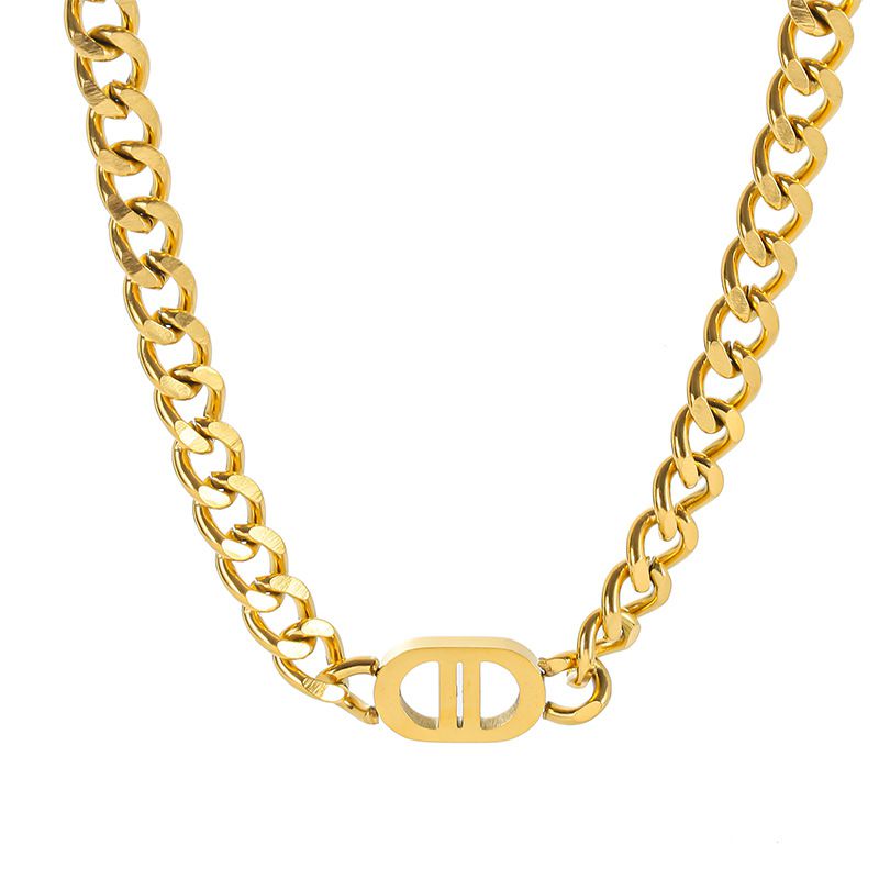 Necklace Steel Titanium Steel Letter Necklace