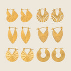 Earring #6 18k Gold Retro Geometric Stainless Steel Earrings
