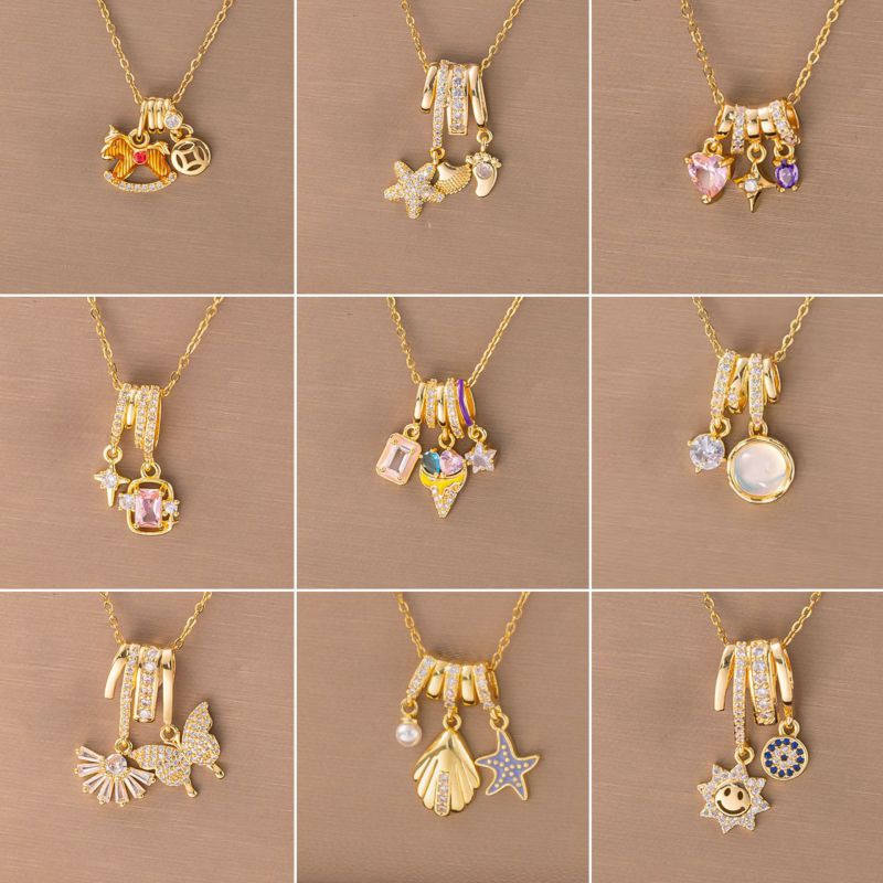 Black And White Four-leaf Clover Box Chain Necklace 2025 Sparkling Zircon Luxury Choker Necklace