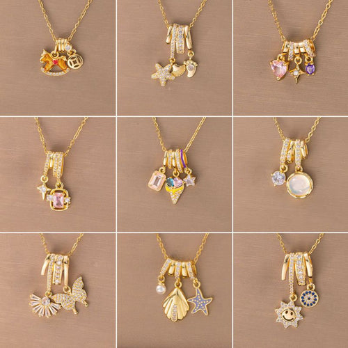 Black And White Four-leaf Clover Box Chain Necklace 2025 Sparkling Zircon Luxury Choker Necklace