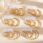 Rotating Round Earrings Large Hoop Heart Star Stainless Steel Earrings