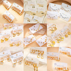 C-shaped Hoop Earrings Set Heart Star Bowknot Steel Stud Earrings