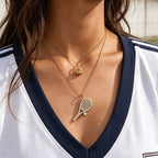 Silver 1 Titanium Steel Zircon-inlaid Tennis Necklace