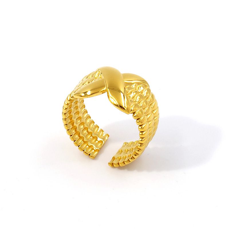 Steel Ring Snake Pattern Bangle Earrings Set Stainless Steel Gold Plated