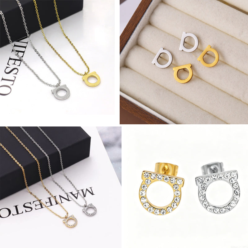Fashion Gold Stainless Steel Geometric Earrings