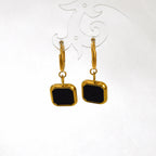 Gold Stainless Steel Square Hoop Earrings