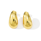 Star Earrings Glossy Waterdrop Stainless Steel Studs