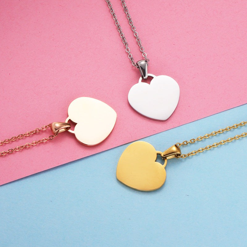 Fashion Steel Color (mp047) Titanium Steel Love Necklace