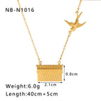 Fashion 3# Stainless Steel Diamond Love Necklace