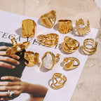 Ring 4# Stainless Steel Irregular Ring