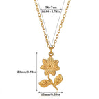 Necklace #1 304 Stainless Steel Flower Necklace