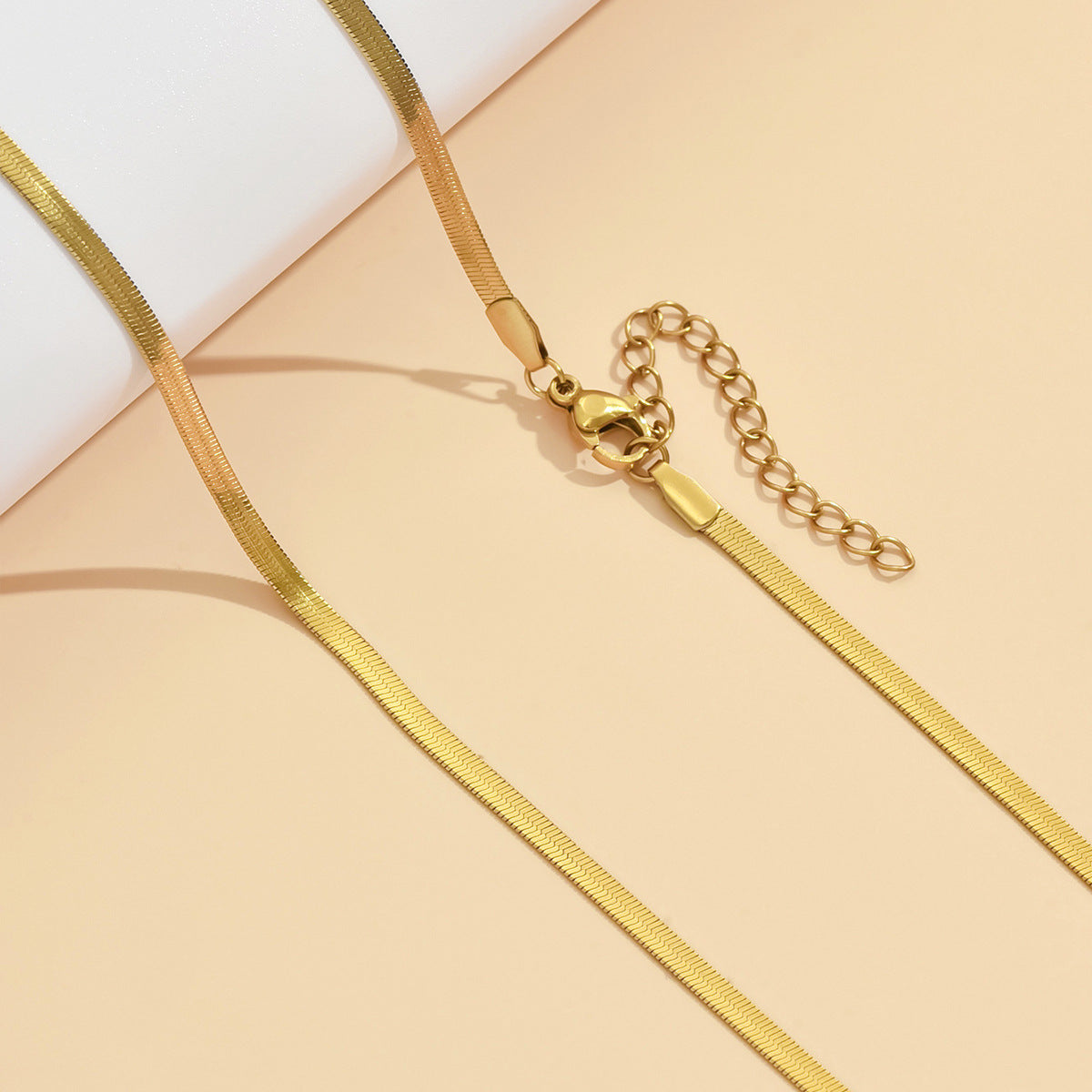 4.0 Blade Steel Color Stainless Steel Blade Chain Necklace