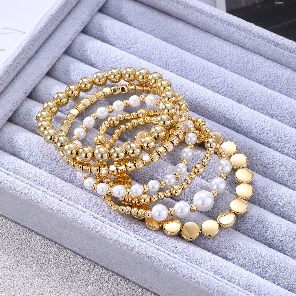 Set 1# Alloy Beaded Bracelet Set