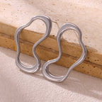 Gold Irregular Lines Statement Personality Minimalist Earrings