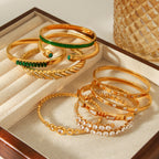 Bracelet 8# Stainless Steel Natural Stone Bracelet