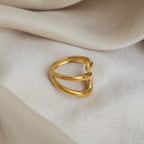 Gold Stainless Steel Irregular-shaped Ring