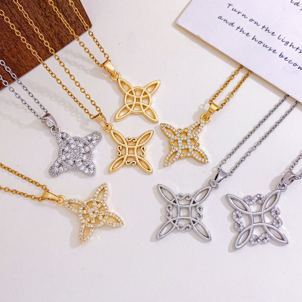 Necklace #13 Titanium Steel Witch Knot Necklace