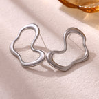Gold Irregular Lines Statement Personality Minimalist Earrings