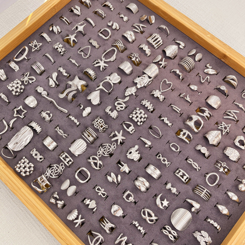 Ring19# Stainless Steel Butterfly Ring