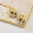 Gold Stainless Steel Hoop Earrings