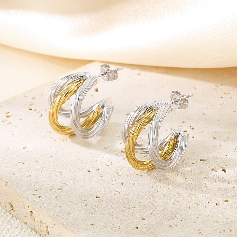 Earrings 16# Stainless Steel Heart Earrings
