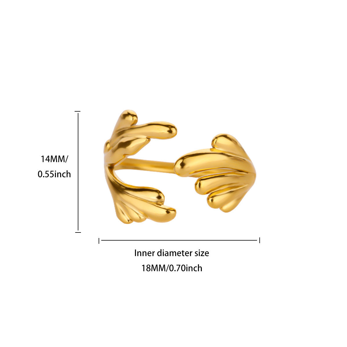 Ring #5 304 Stainless Steel Irregular Ring