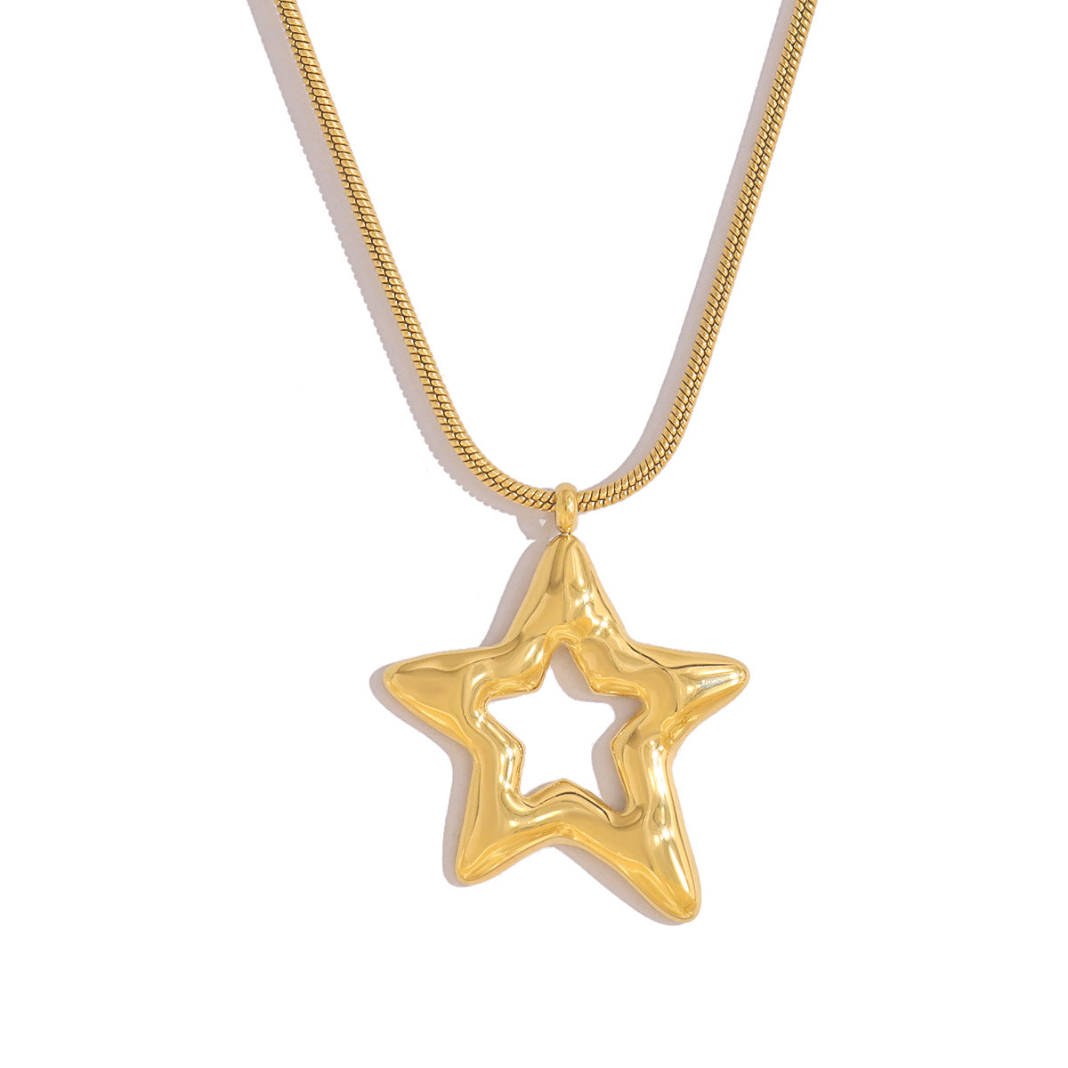 Pentagram Titanium Steel Five-pointed Star Necklace