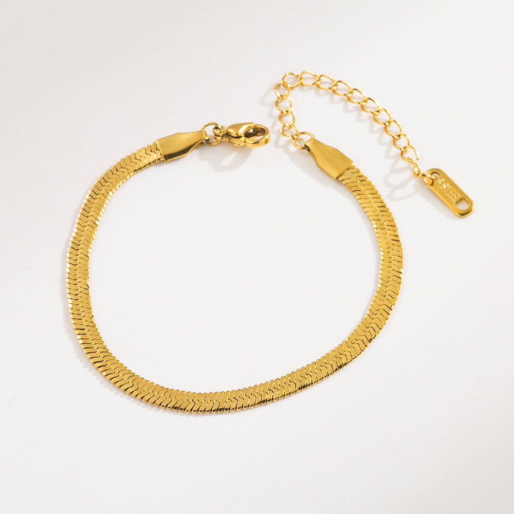 Fashion Curve Titanium Steel Snake Bone Chain Bracelet