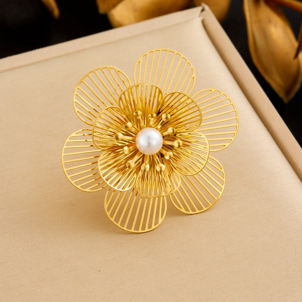 Ring #6 Stainless Steel Flower Ring