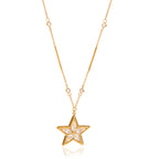 Necklace #2 Stainless Steel Diamond-encrusted Round Necklace