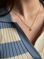 Fashion Gold Titanium Steel Arc De Triomphe Necklace