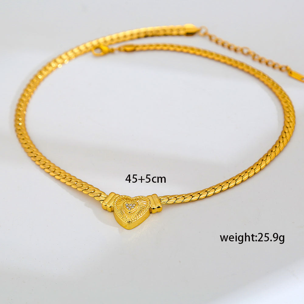 Love Stainless Steel Heart Necklace