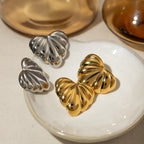 Fashion Silver Stainless Steel Geometric Earrings