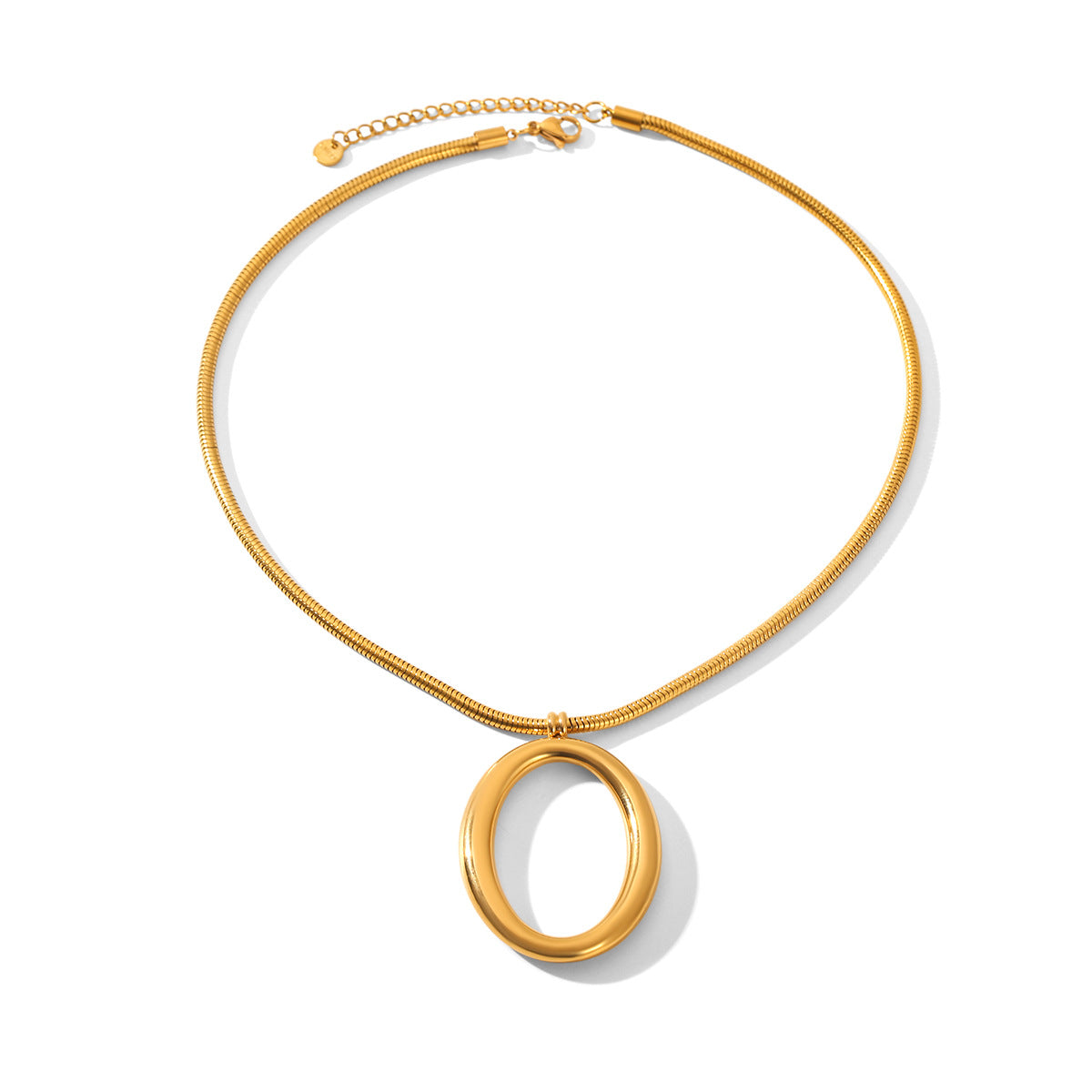 Necklace #2 Stainless Steel Openwork Oval Necklace
