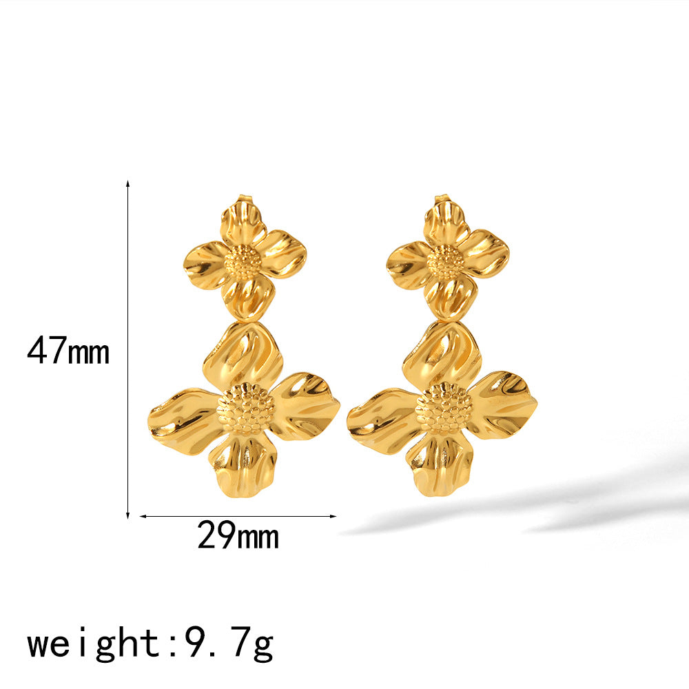 Fashion 1# Stainless Steel Geometric Earrings