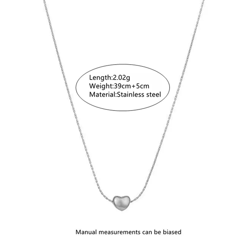 Heart Necklace Stainless Steel Heart Necklace