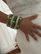 Ice Crystal White Multi-layer Bamboo Bracelet