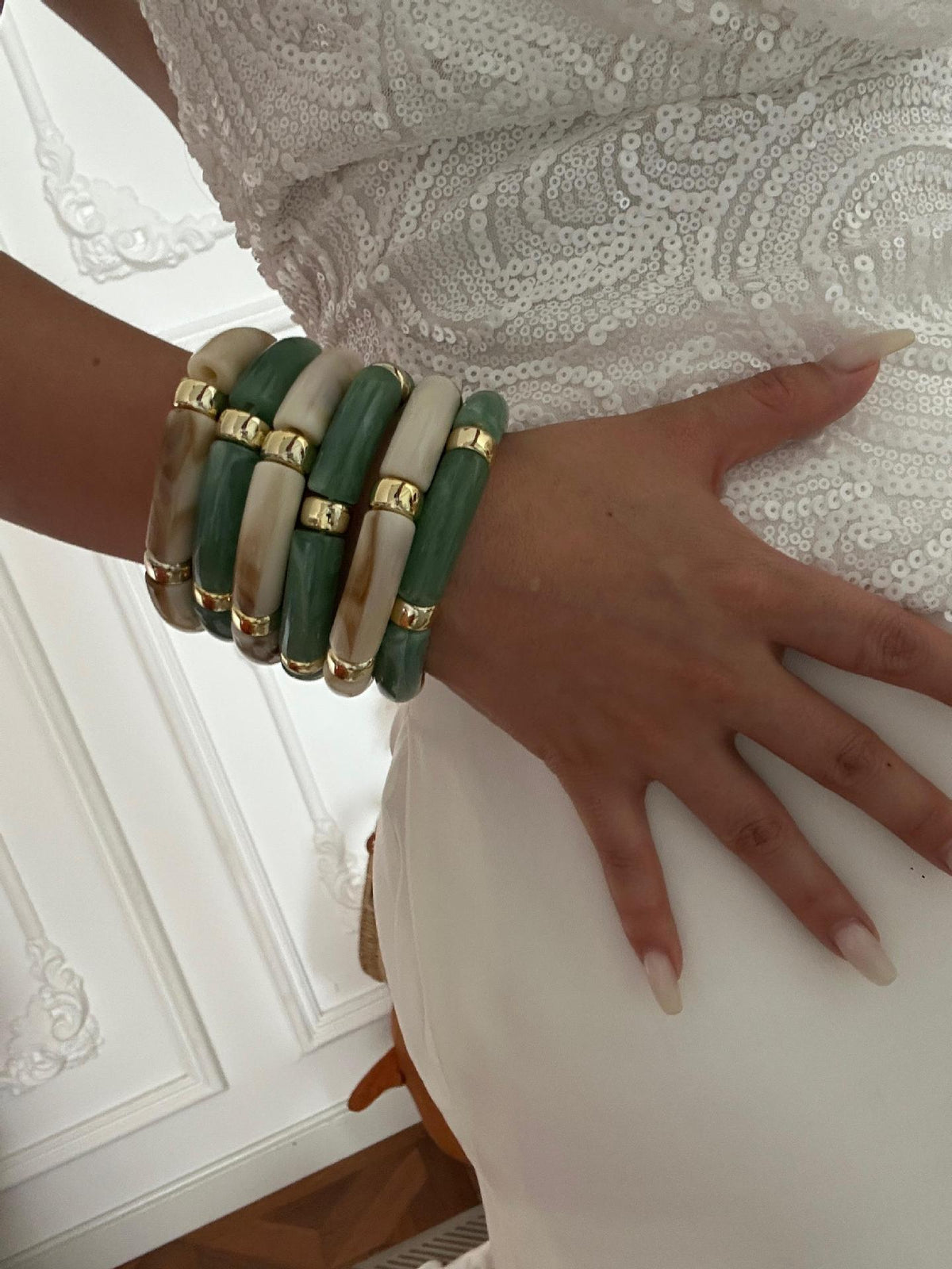 Light Brown Multi-layer Bamboo Bracelet