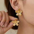 Earrings5# Stainless Steel Heart-shaped Earrings