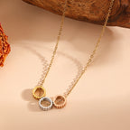 Golden Heart Necklace Stainless Steel Openwork Heart Necklace