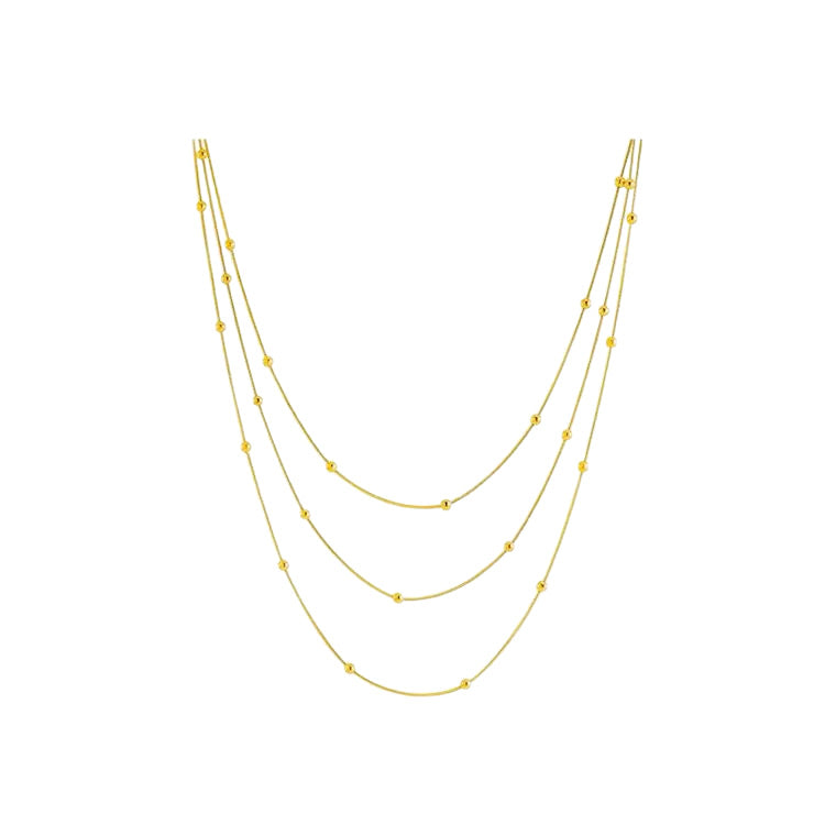 Beaded Snake Chain Necklace Steel Stainless Steel Beaded Necklace