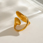 Gold Stainless Steel Irregular Ring