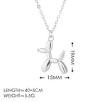 Steel + Puppy Necklace Titanium Steel Cat Balloon Dog Necklace