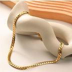 Fashion Silver Stainless Steel Snake Bone Chain Necklace