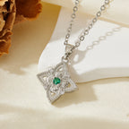 Gold 8 304 Stainless Steel Diamond Flower Necklace