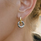 Earring #5 Stainless Steel Two-tone Irregular Shaped Earrings